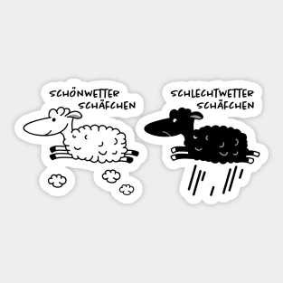 like the weather. That shows the black or white sheep. Sticker